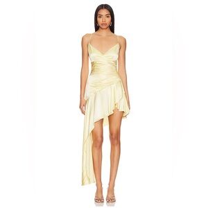 Idres High Low Dress in Canary Yellow Bardot Size 2 / XS